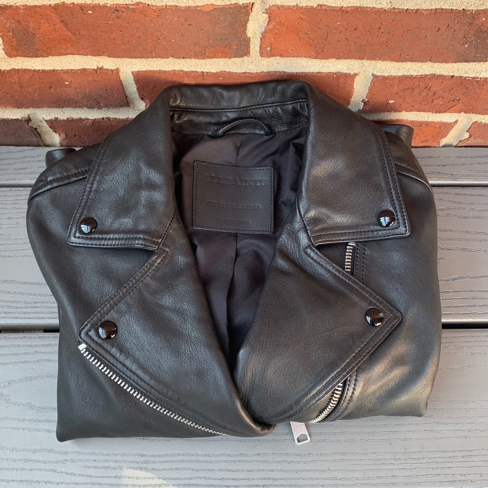 All Saints Dalby Leather Biker Jacket